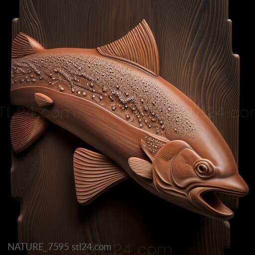 Nature and animals (st trout 3, NATURE_7595) 3D models for cnc